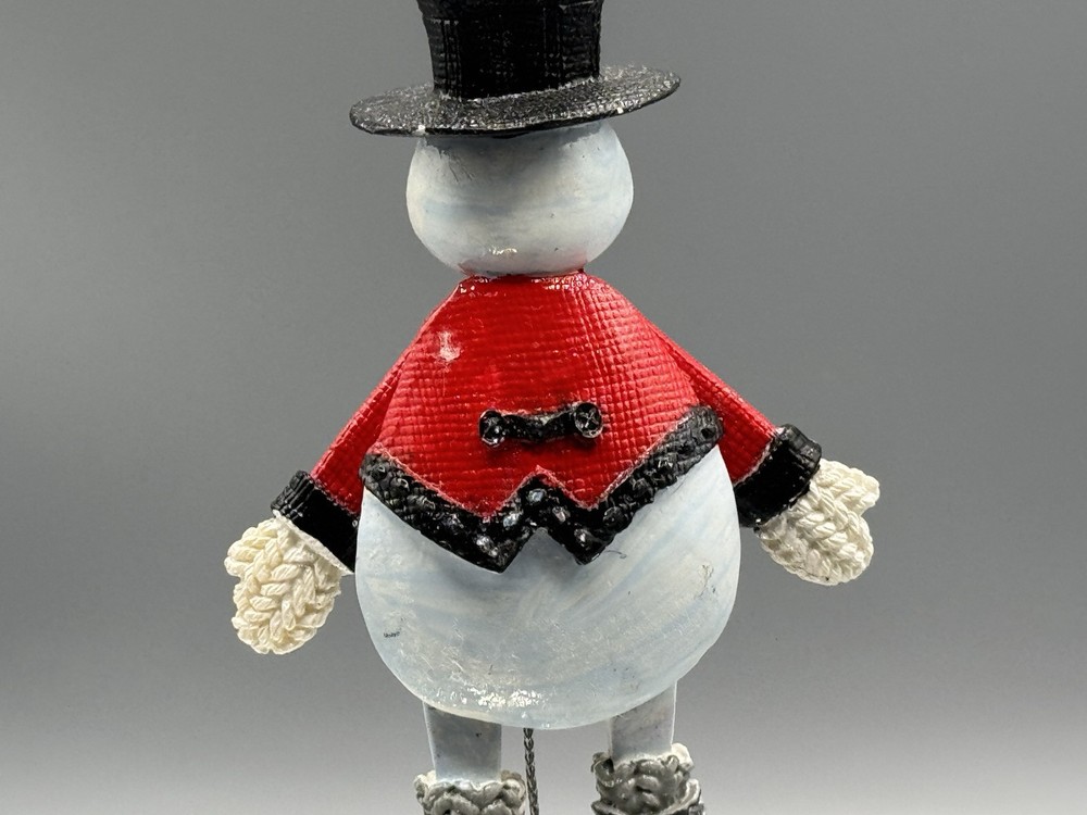 Vintage Jumping Jack Toy Puppet Pull String Snowman Ornament