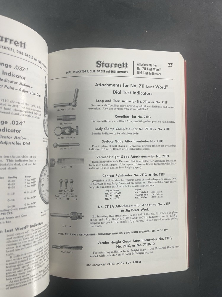 Starrett Catalog No. 27 ~ 2nd Ed Tool Book ~ Machinist Precision Tools Guide