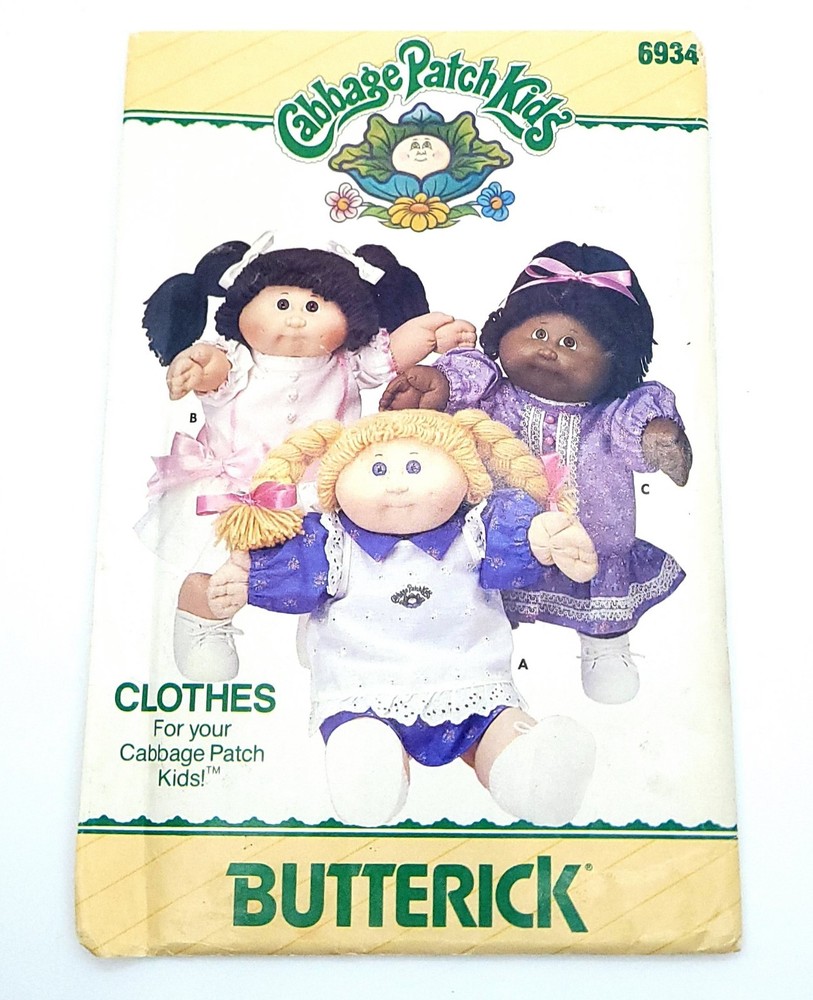 Cabbage Patch Kids Clothes Pattern Butterick Cut Vintage 1984