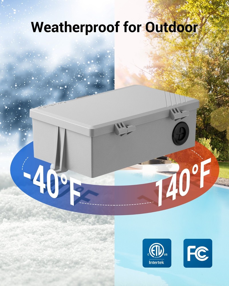 DEWENWIL WiFi Pool Pump Timer, Wireless Controller Timer for Pool, Water Heater,