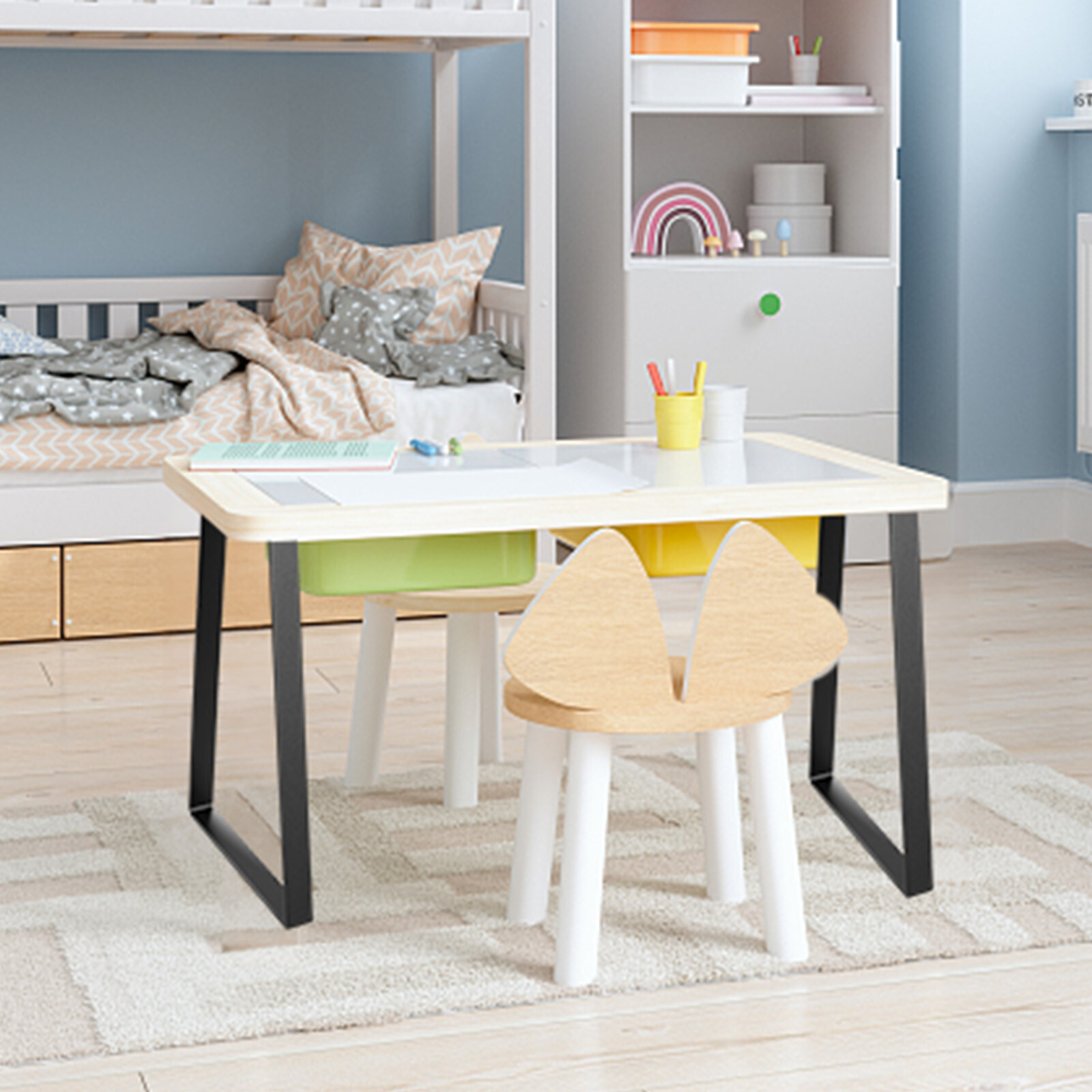 VEVOR 16 inch Trapezoid Furniture Legs Solid Stee Set of 2 for DIY Coffee Table