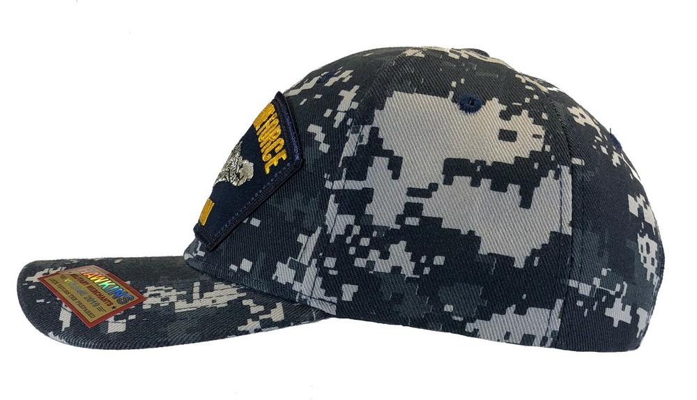 "VETERAN" U.S. Submarine Force Hat Digital Blue Structured Ball Cap Version