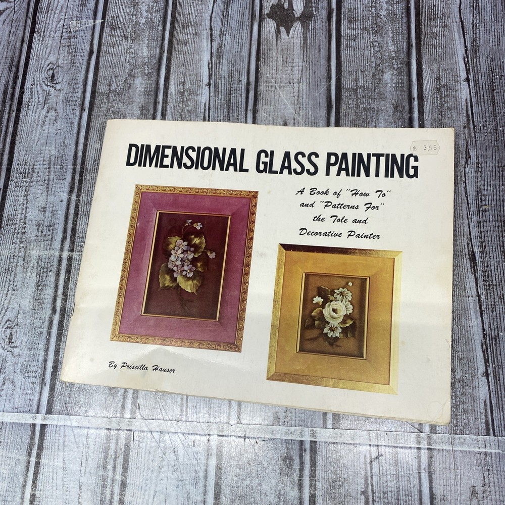Dimensional Glass Painting Project Instruction 1971 Art Tutorial Pattern Book