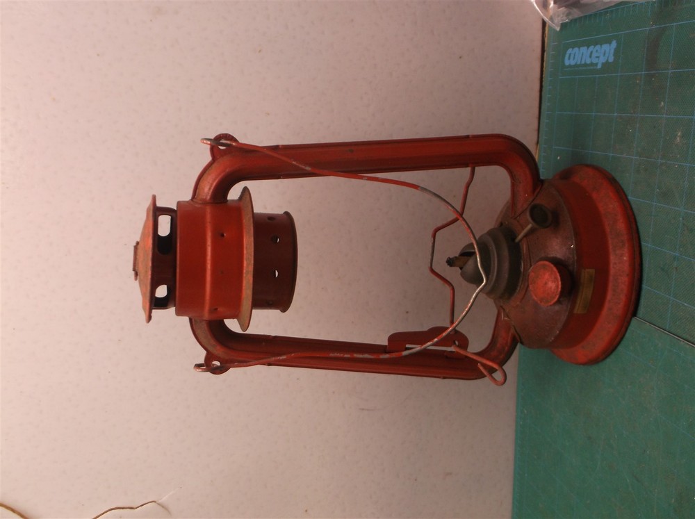 Vintage Red Lantern **No Globe**