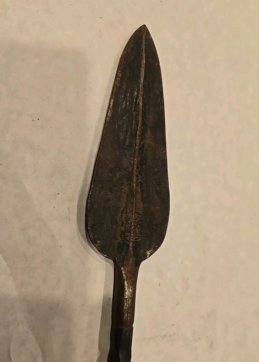 Vintage Metal Hand Forged Spear Or Harpoon African Hunting Or Whaling?