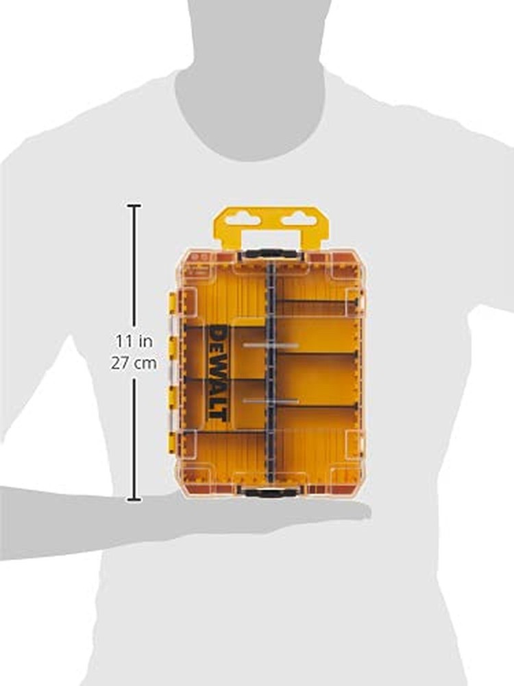 DEWALT Tough Case+ Medium Organizer – 8-Compartment Storage Box for Small