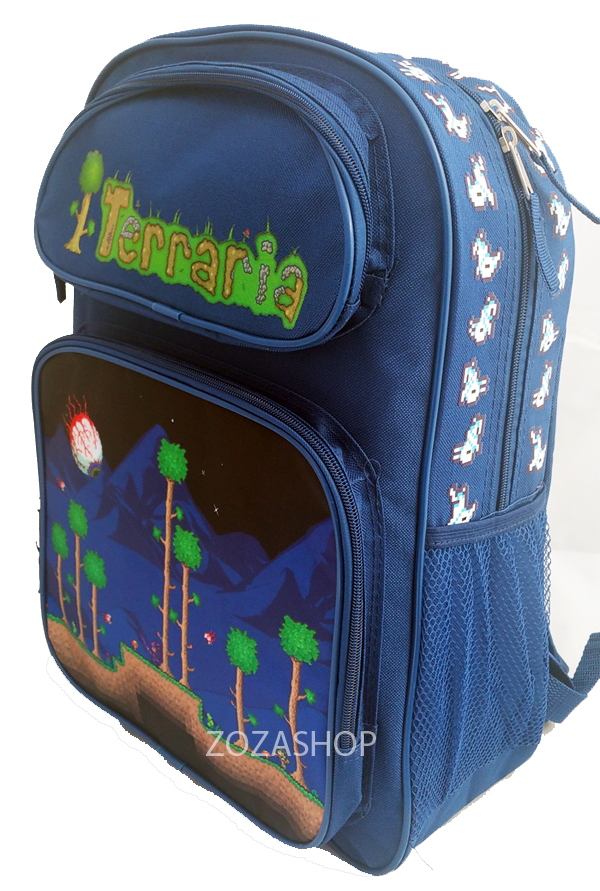 Terraria Backpack 16" School Large Backpack Bag New Style! Blue Backpack
