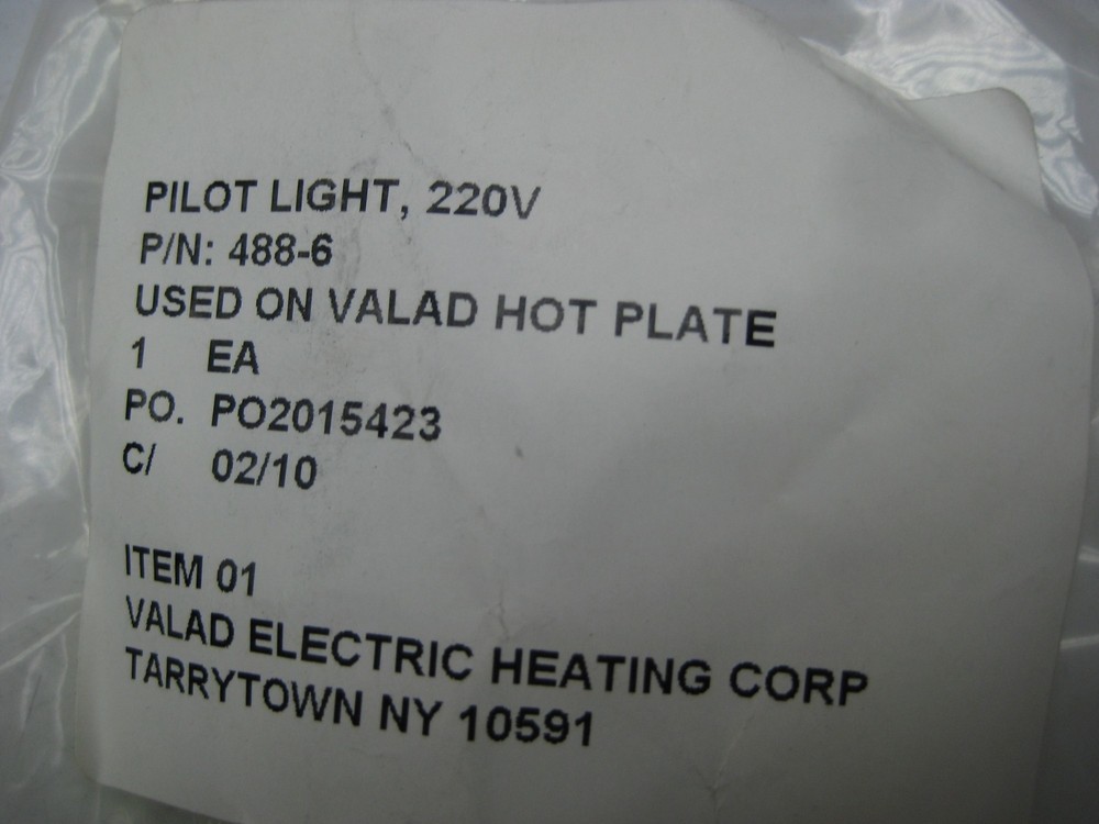 VALAD 488-6 PILOT LIGHT NSFS