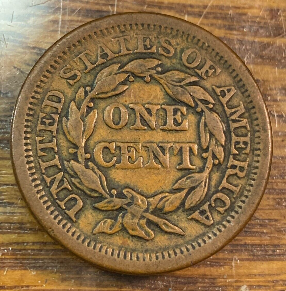 1854 Large Cent Super Nice Original Brown XF CHRC