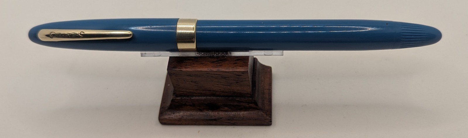 Vintage Aqua Sheaffer Admiral Snorkel Fountain Pen 14k #5 Fine Nib Unrestored