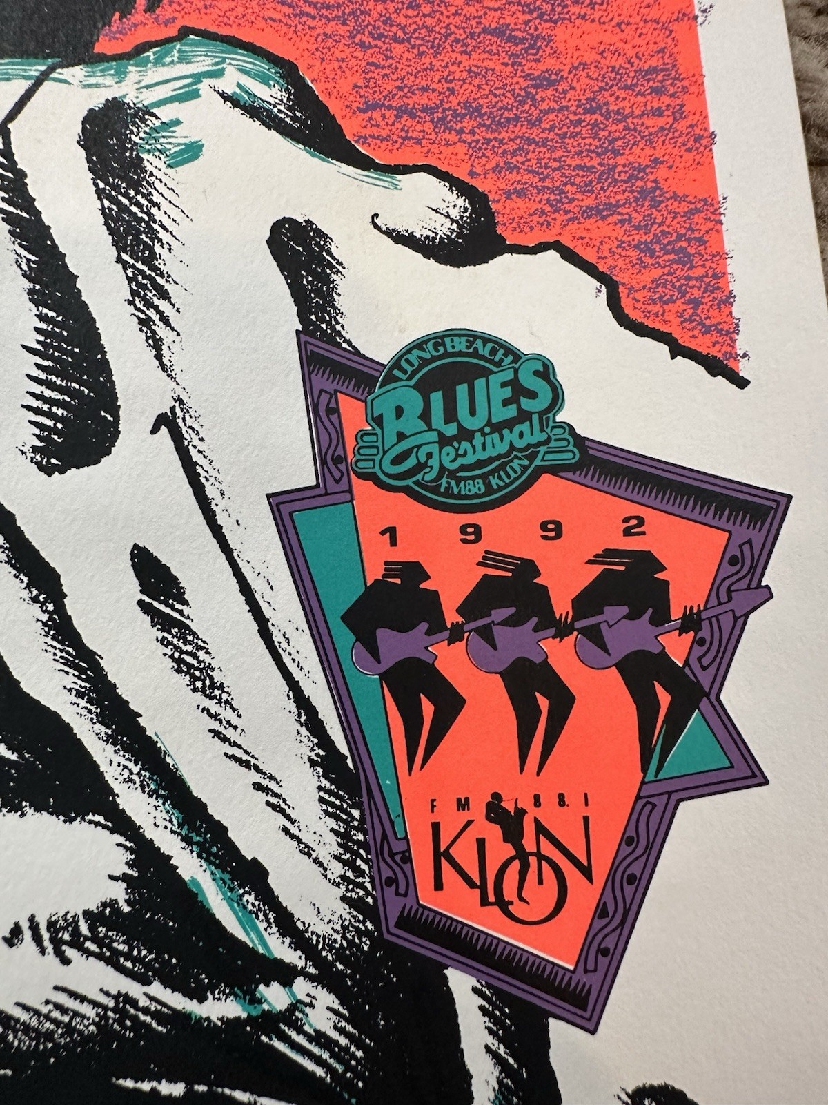 Long Beach Blues Festival Poster 1992 RARE Shoreline Aquatic Park