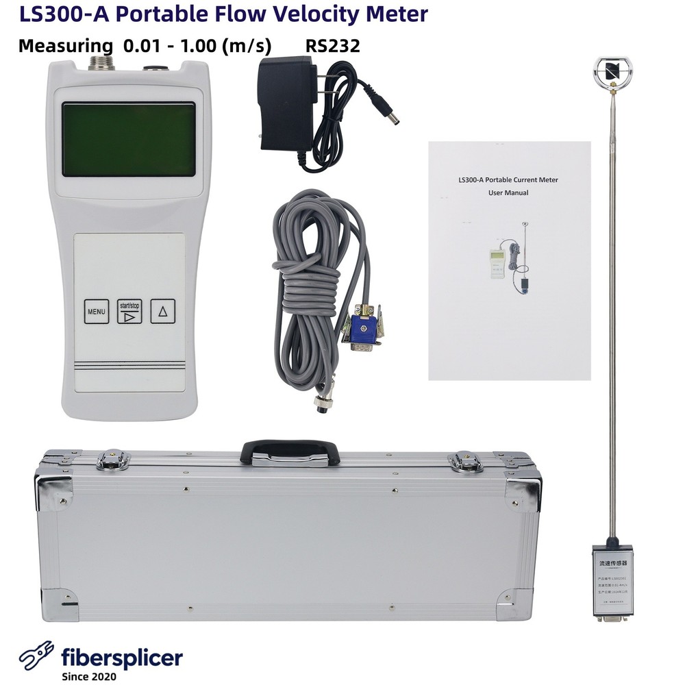 LS300-A Flow Velocity Meter Handheld Propeller Type Flow Speed Tester RS232