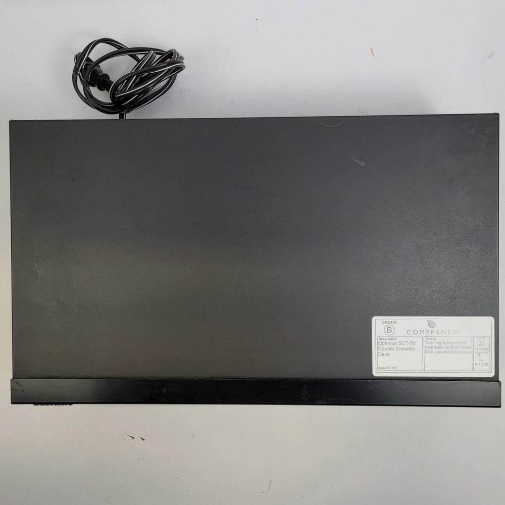 OPTIMUS SCT-56 Double Cassette Deck | Grade B
