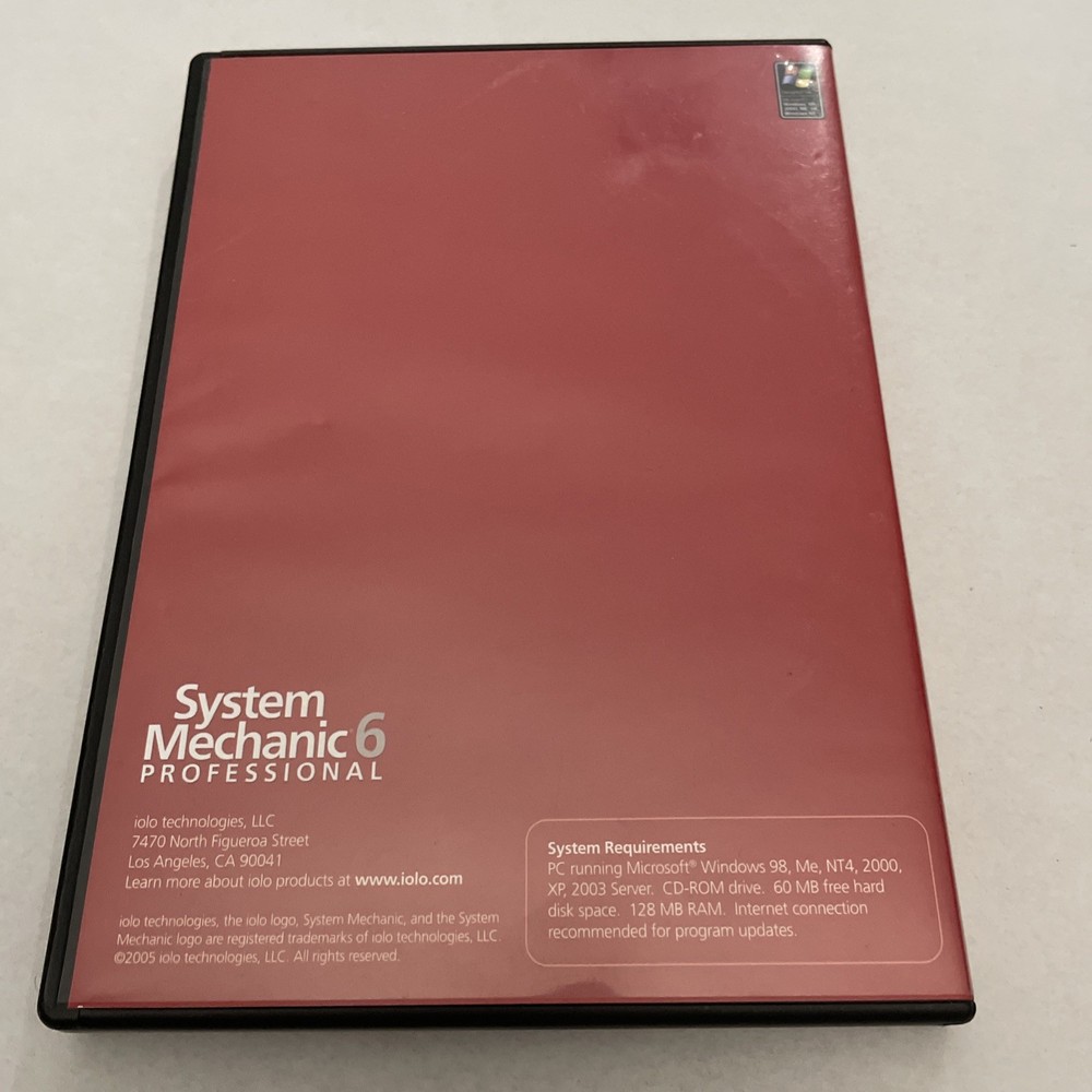 iolo System Mechanic 6 Professional Windows PC CD-Rom