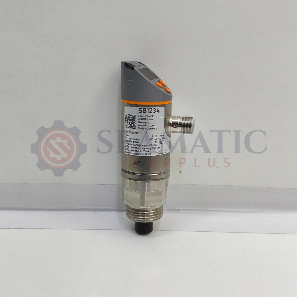 Surplus IFM SB1234 Flow meter- integrated backflow prevention & display , V#260