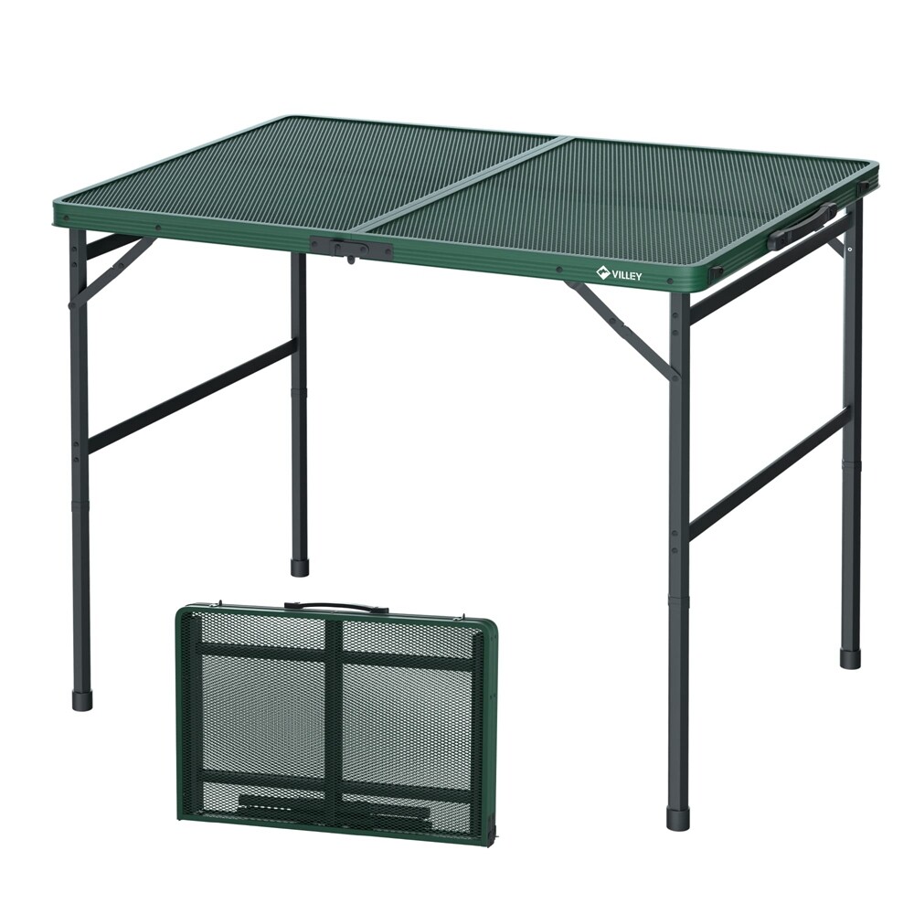 VILLEY 3-ft Portable Camping Table Grill Folding Table Lightweight Camping Table