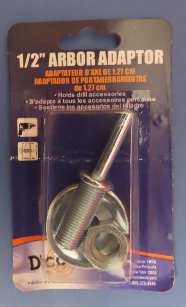 Dico 1/2" Arbor Adaptor #535-ARBOR 1/4" Shank NEW