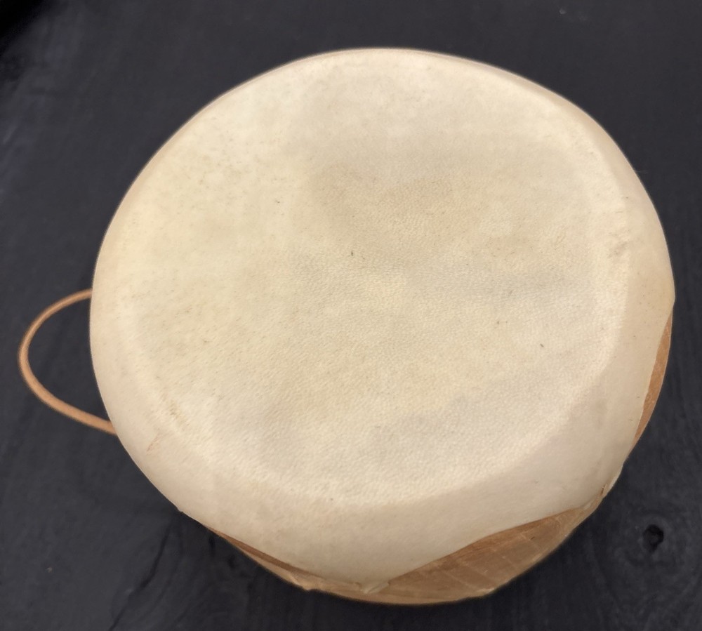 RAWHIDE & WOOD DRUM WITH BEATER