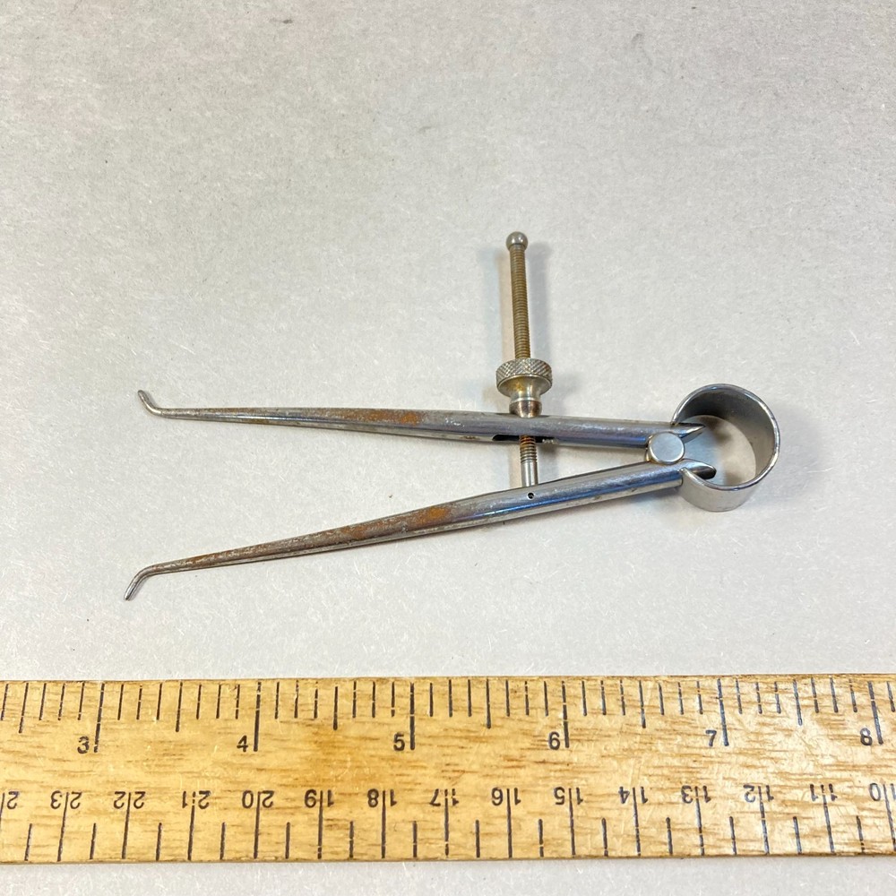 Starrett Inside Caliper Spring Hinge 4 1/4" Round Leg USA