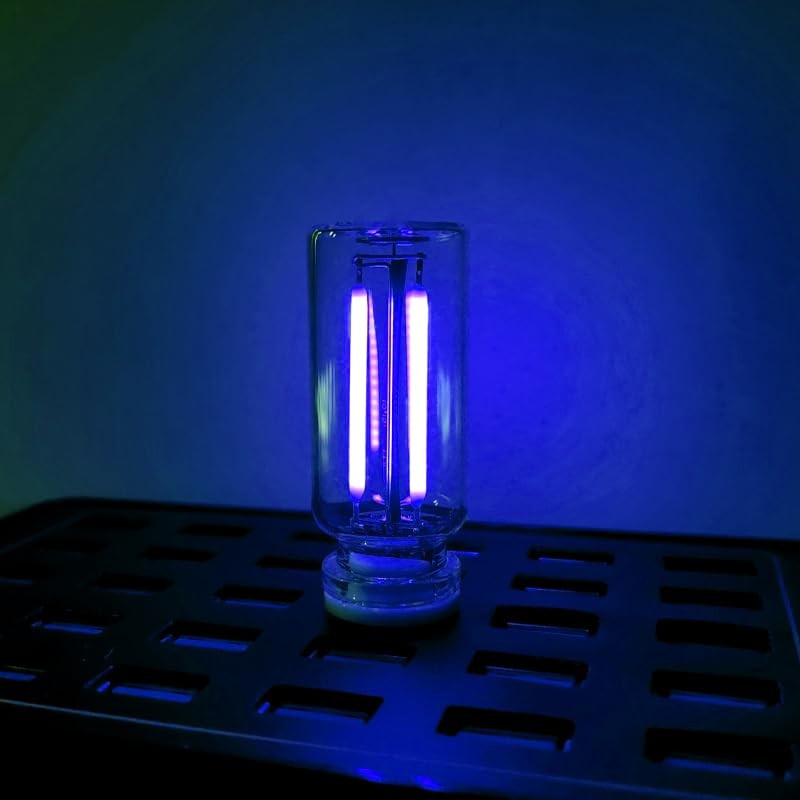 2Pcs USB Retro Car Lamp, Dimmable Touch-Control LED Car Interior Blue