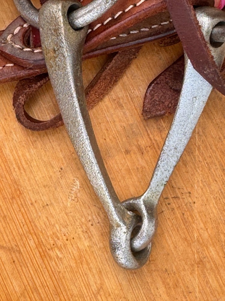 Ranch Pony Western Bridle w Fishback Never Rust Snaffle Bit & Split Reins