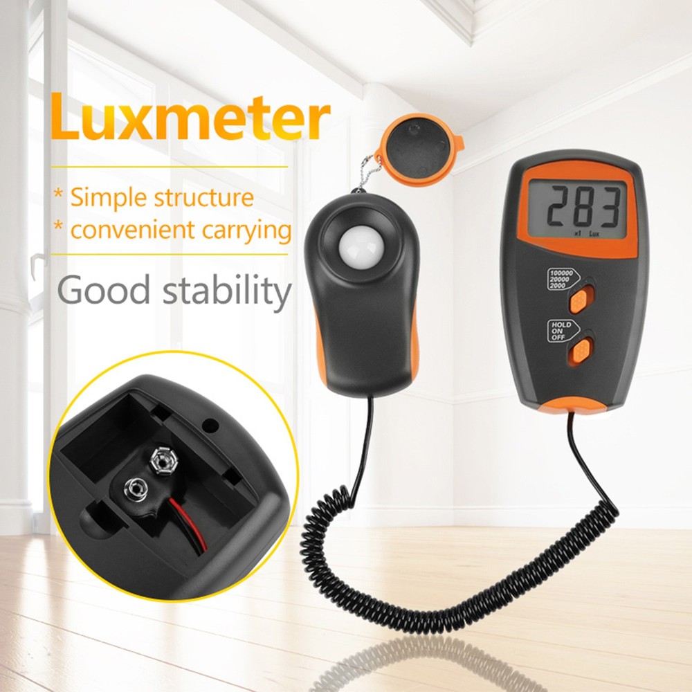 LX1010BS Digital Luxmeter LCD Light Meter Environmental Testing Illuminometer