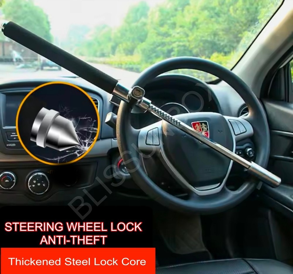 For FORD TRANSIT CUSTOM SOLID STEERING WHEEL LOCK STEEL CAR ANTI-THEFT SECURITY