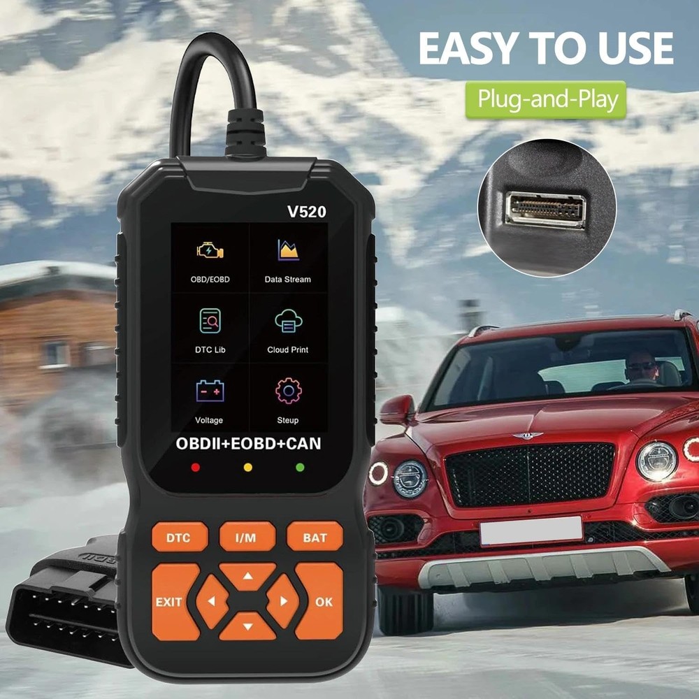 OBD2 Scanner Car Diagnostic Tool Dual UI Mode Read Clear Engine Light 35K+ Codes