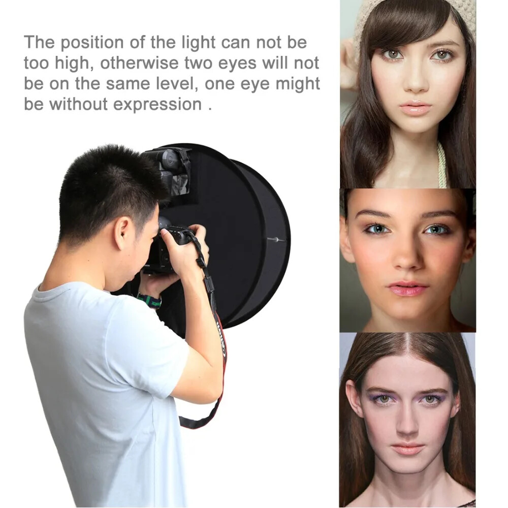 PULUZ Foldable Diffuser 45cm Soft box Round Style Ring Softbox Flash Light