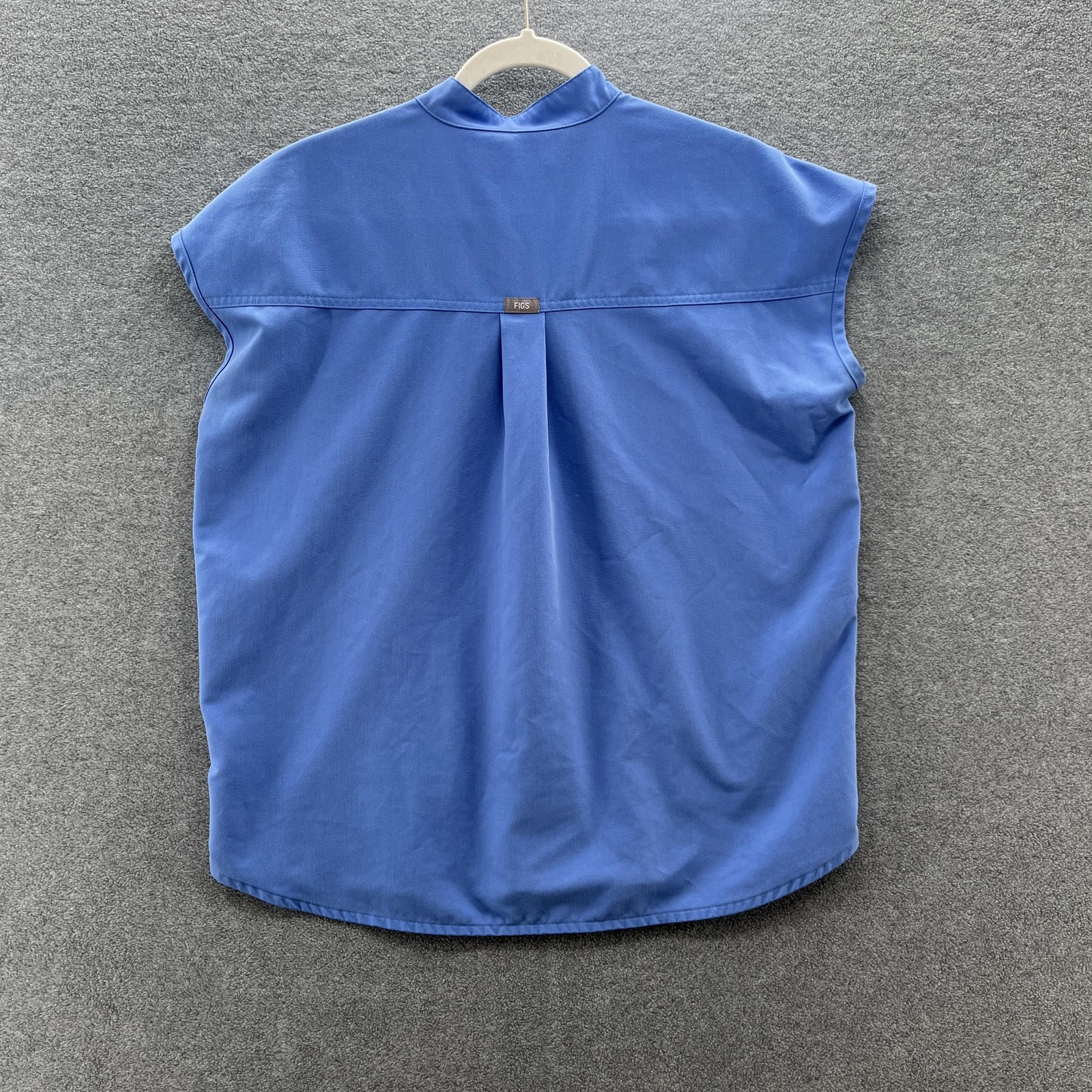 FIGS Shirt Womens XS Blue Rafaela Short Sleeve Relaxed V Neck Scrub Tunic