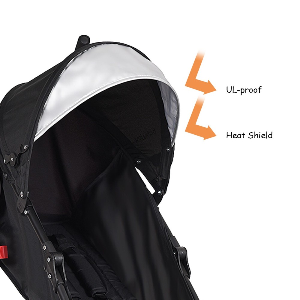 Topbuy Lightweight Foldable Baby Stroller Aluminum Frame proof Canopy
