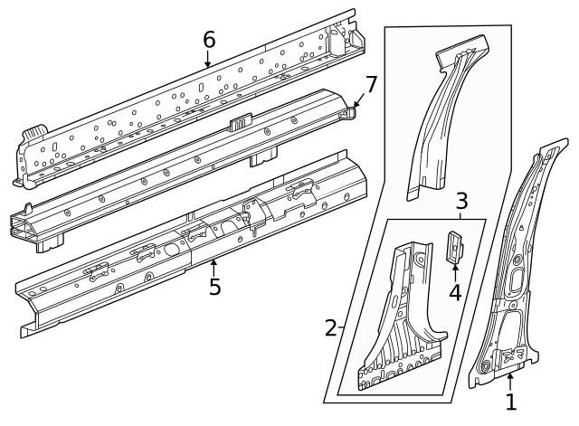 Genuine GM Outer Rocker Panel 86544439