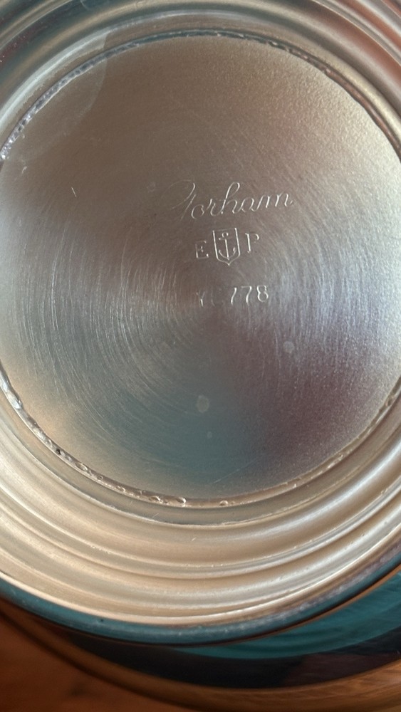 Gorham Silverplate Bowl And 6 Godinger Silverplate Coasters