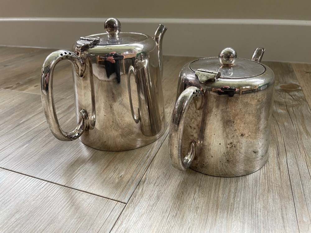 Antique Edward Pairpoint Silver Plated Teapots
