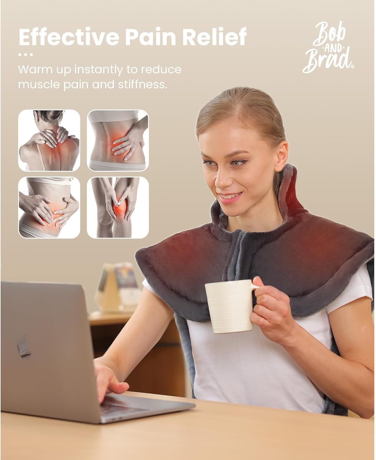 BOB AND BRAD Heating Pad for Neck and Shoulder Full Body Electric Heating Pad