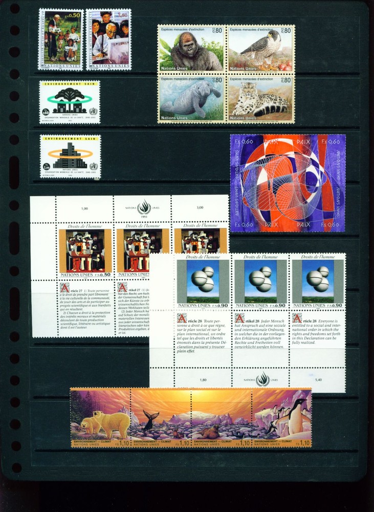 1993 UN Mint Geneva Stamps - Never Hinged - Complete