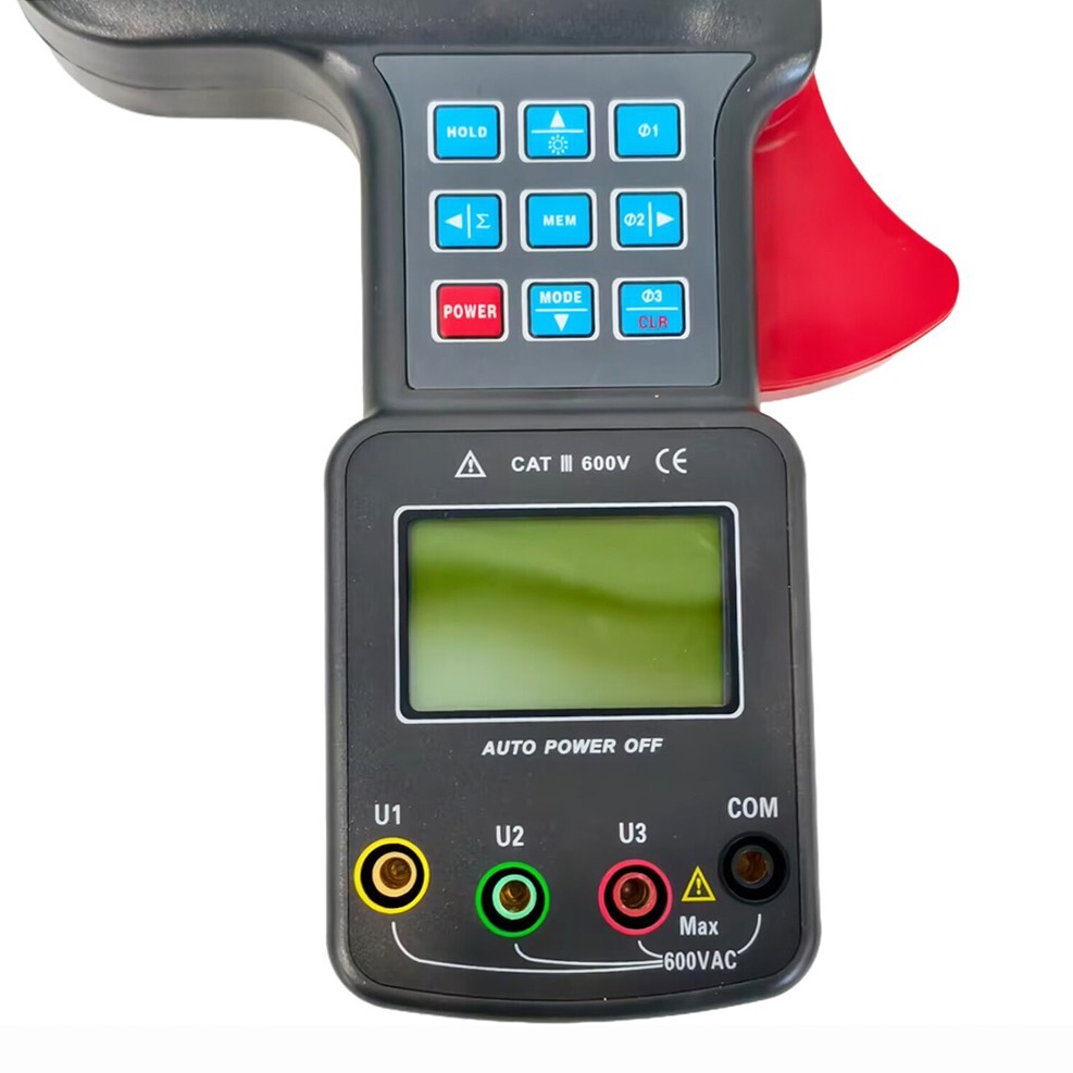 Portable 3 Phase Clamp Power Meter Automatic Large Caliber Tester Shift 2000A