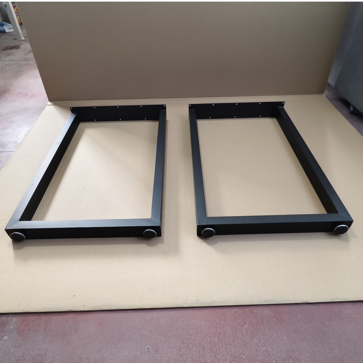 2 PCS Square Reinforced Steel Office Table Legs For DIY Max Load 1000 lbs Heavy