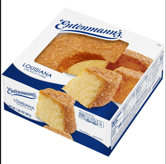 New Entenmann's Louisiana Crunch Coconut Glazed Nutty Pastry Soft Cake 1lb