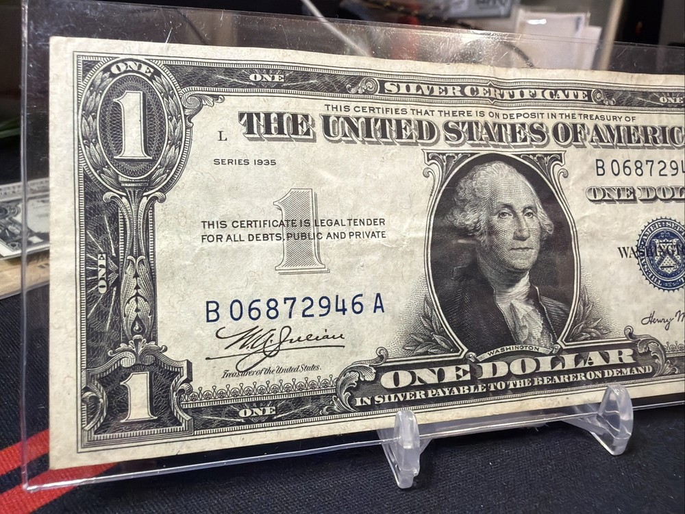 😁 1935 $1 SILVER CERTIFICATE "DOUBLE DATE" B /A BLOCK