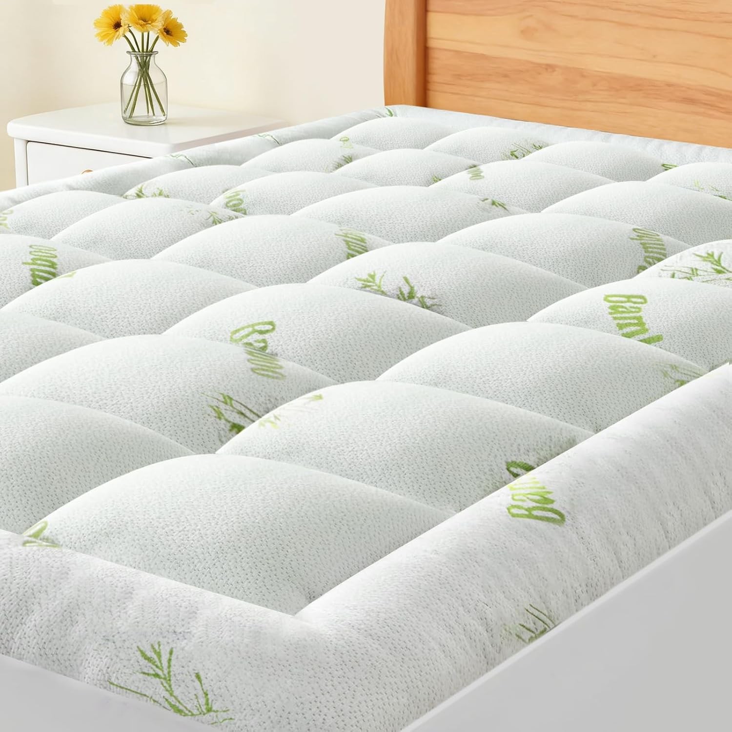 Ultra Soft Mattress Topper Viscose Derived from Bamboo Mattress Encasement