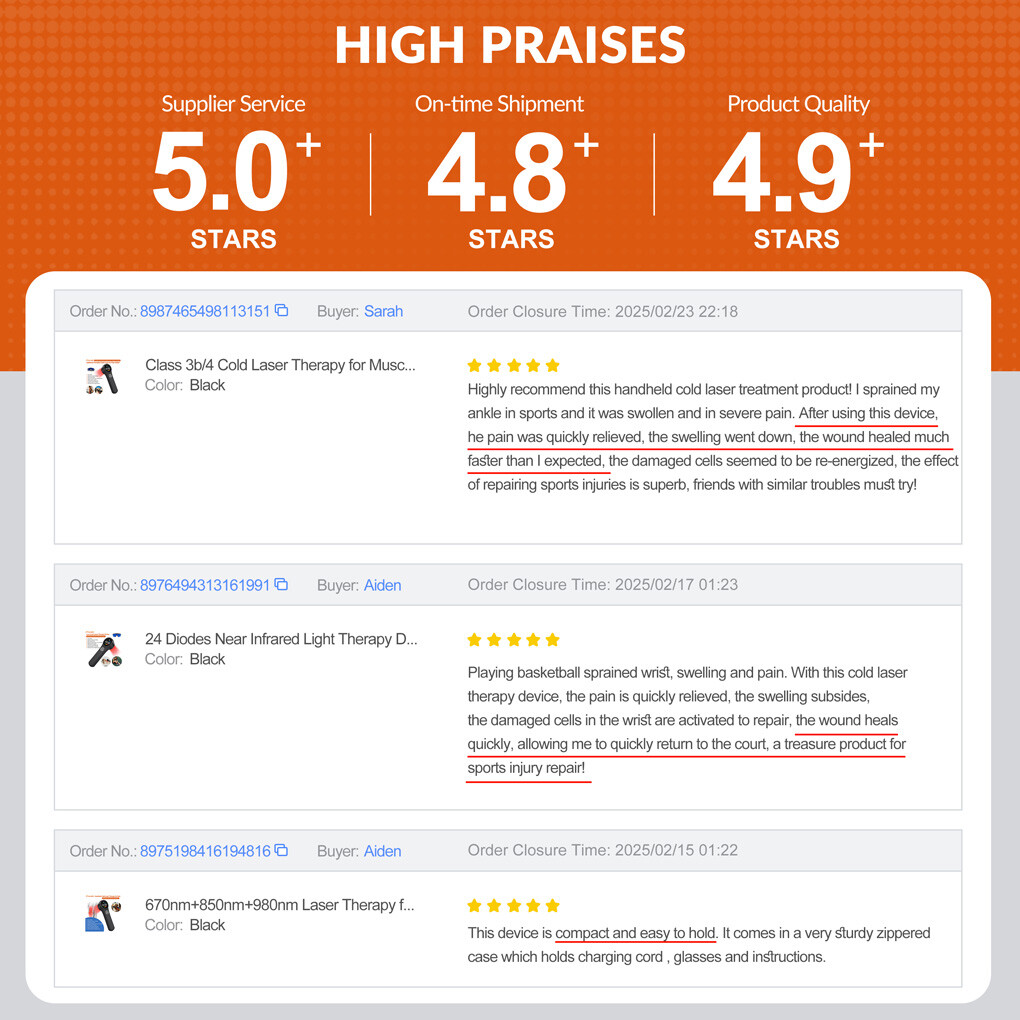 Medical 1760mW Cold Laser Therapy Device Class4 Human Horses Dogs Pain Relief