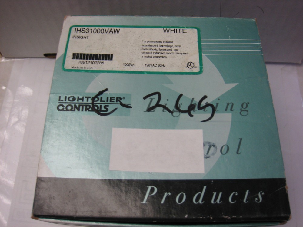 LIGHTOLIER IHS31000VAW INSIGHT OCCUPANCY SENSOR SWITCH