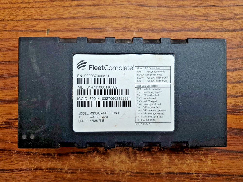 FLEET COMPLETE MGS800 GPS Tracking Module AT&T  (CX24A)