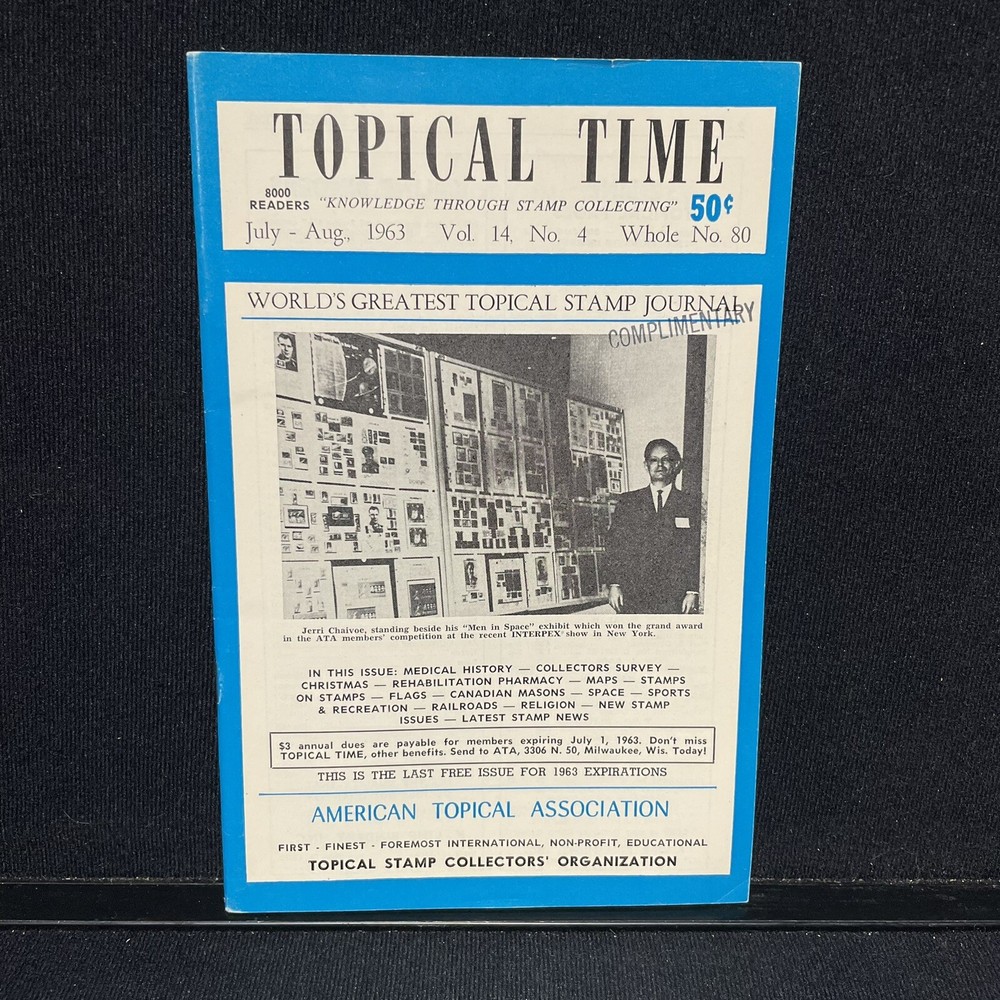 Topical Time Stamp Collecting Journal Volume 14 No 4 Pre Owned Vintage 1963