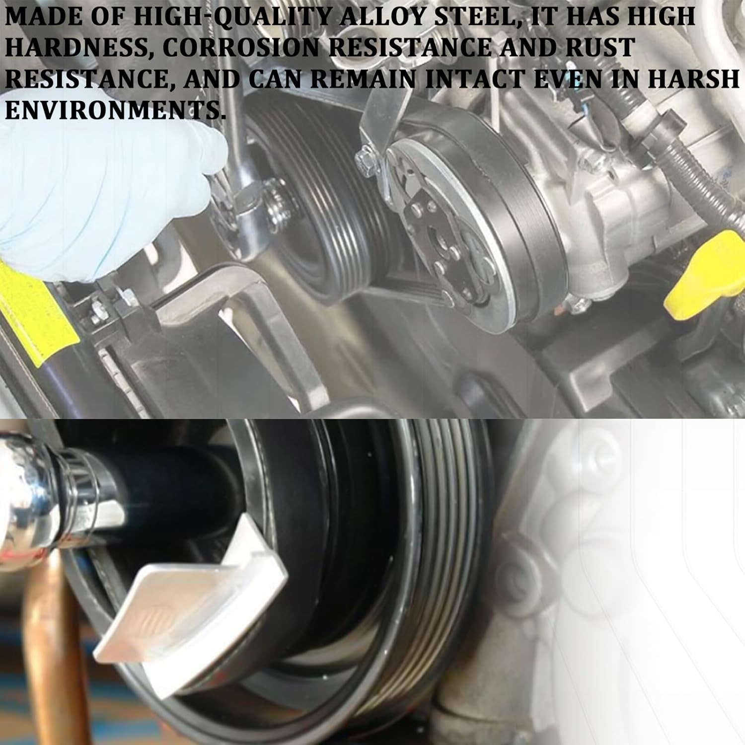 Serpentine Stretch Belt Mate Kit Tool, Metal Serpentine Belt Tool Kit for Remove