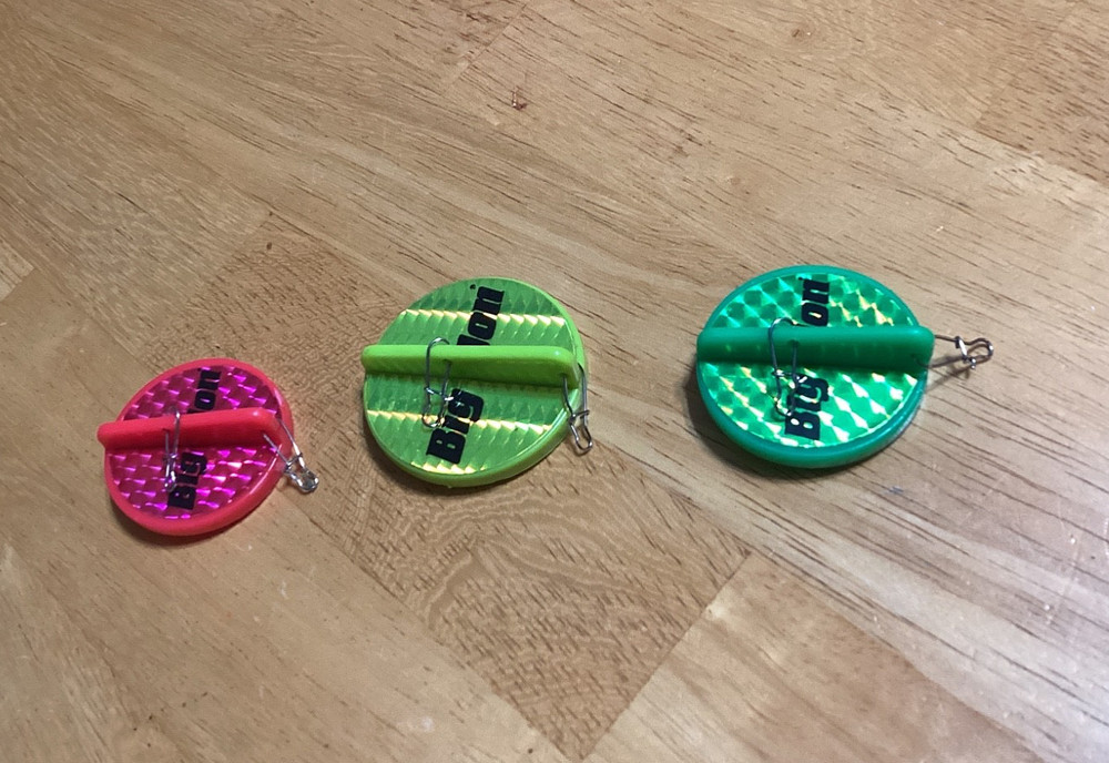THREE (3) Big Jon MINI Disk Divers) Asst. Colors and Sizes-Nice condition