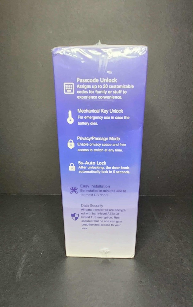 EUERTE Smart Door Knob Key or Passcode Entry