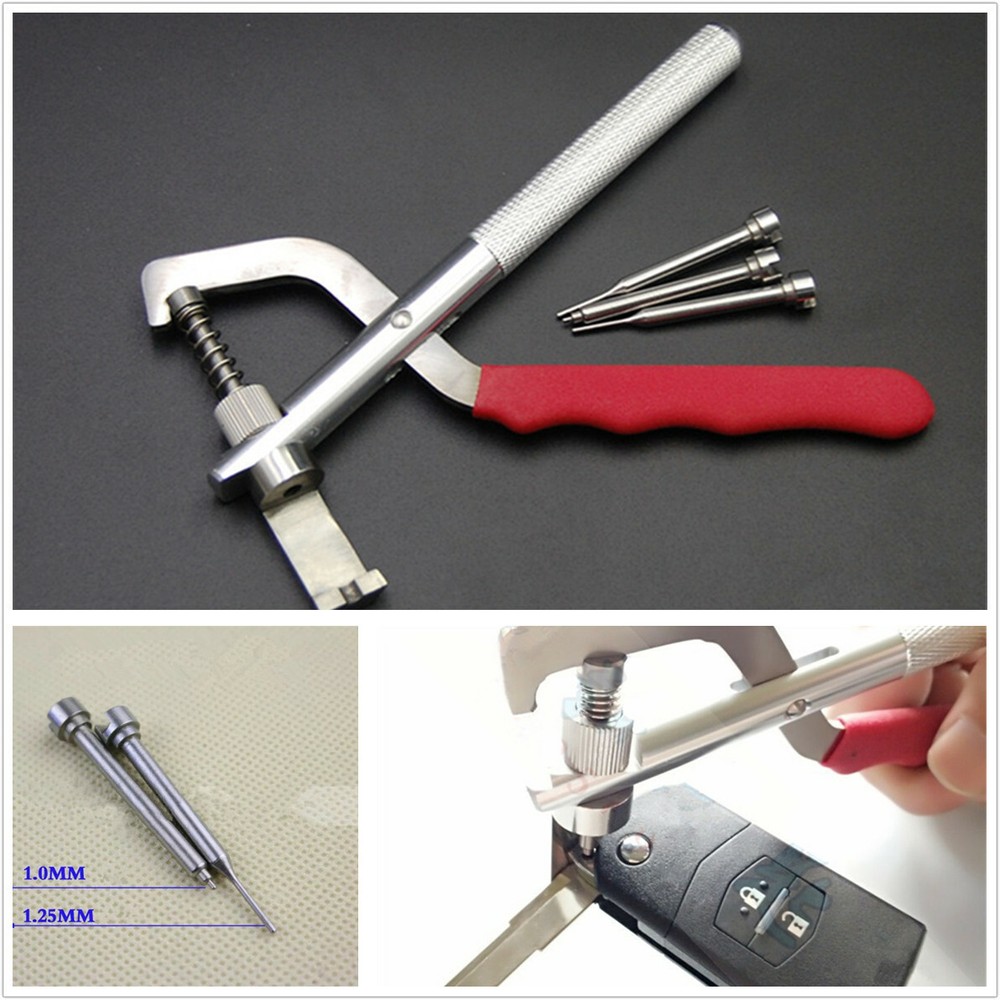 1pcs Car Remote Key Blade Pin Disassembling Clamp Pilers Lock Tool Kit Universal