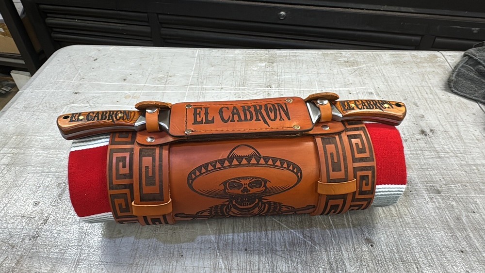 Leather Wraps Bedrolls With Knives